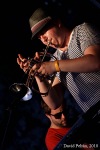 Stivín hrál na třetím Jazzfestu v Bechyni na svou oblíbenou trubku od toalety 