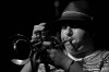 Stivín hrál na třetím Jazzfestu v Bechyni na svou oblíbenou trubku od toalety 