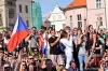 Český tým si z Mistrovství světa v hokeji veze bronz. Takhle se fandilo v Táboře