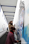 Sprejery zatýkala policie. Podchod nádraží v Plané nad Lužnicí ozdobily graffiti