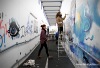 Sprejery zatýkala policie. Podchod nádraží v Plané nad Lužnicí ozdobily graffiti