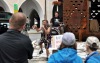 Buskers festival v Českých Budějovicích. Hrálo se na každém rohu 