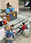 Buskers festival v Českých Budějovicích. Hrálo se na každém rohu 