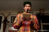 Slam poetry v Dílně vyhrál Sláďa s básněmi pro Evu. Odnesl si sošku a pusu