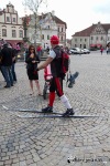 Na táborském náměstí se ještě lyžovalo!