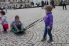 Na táborském náměstí se ještě lyžovalo!
