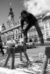 Velikonoční hrkání - Víťa Marčík působivě oživuje tradici v Českých Budějovicích