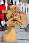 Dřevorubci předvedli své umění na píseckém Velkém náměstí