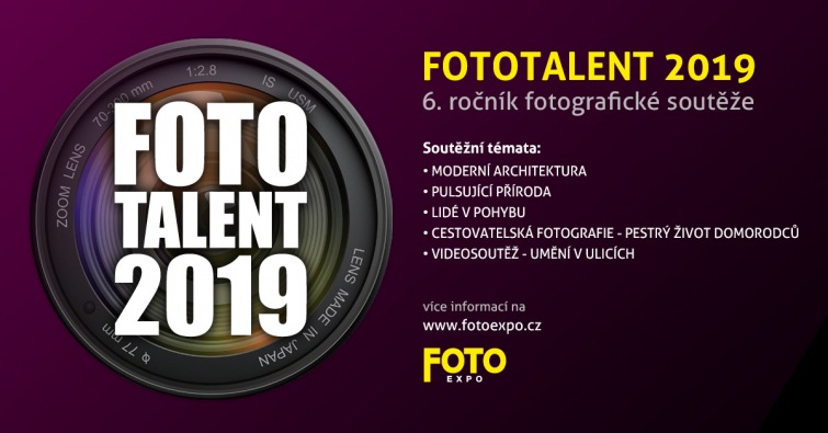 Festival FotoExpo vyhlásil soutěž Fototalent 2019. Nově můžete soutěžit i s videem