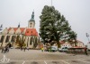 Vánoční strom v Táboře bude hezčí. Pracovníky ale pořádně potrápil