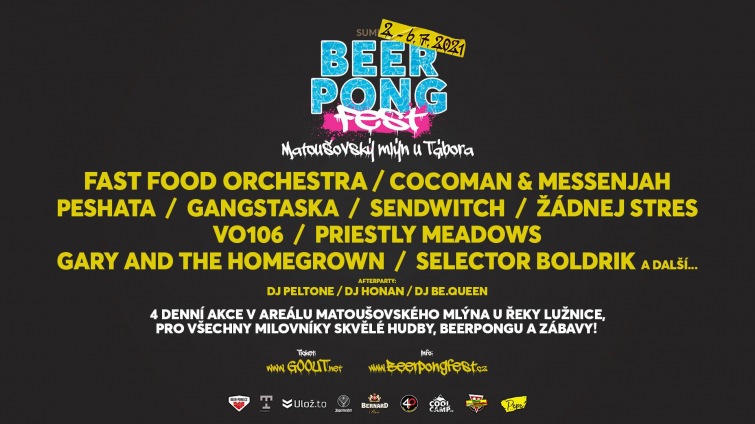 Beerpong Fest na Matoušovském mlýně bude. Přijedou Fast Food Orchestra i Cocoman