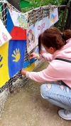 Na česko-ukrajinském setkání v Prachaticích zněla lidová hudba. Děti vystavily kresby