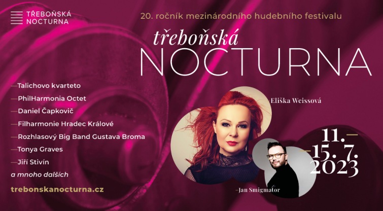 Začal jubilejní 20. ročník Třeboňských nocturen. Festival přivítá hvězdy klasiky, opery i swingu