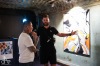 Jihočeská výtvarnice Šárka Vildová vystavuje v Rock Café. Přijel i bojovník Jiří Procházka