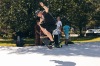 Slavnostní otevření. Na jedinečné skateplaza se odehrála první soutěž o nejlepší trik 