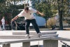 Slavnostní otevření. Na jedinečné skateplaza se odehrála první soutěž o nejlepší trik 