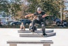 Slavnostní otevření. Na jedinečné skateplaza se odehrála první soutěž o nejlepší trik 
