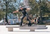 Slavnostní otevření. Na jedinečné skateplaza se odehrála první soutěž o nejlepší trik 