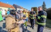 V Měšicích autobus porazil kobylu. Na nohy ji postavila zelená a jelo se na hasiče