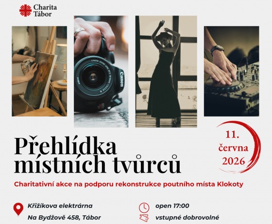 Lokální tvůrci spojí síly pro Klokoty. Charita Tábor chystá večer plný módy, umění a hudby