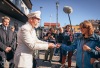 Prezident republiky navštívil Tábor. Lidem naděloval ponožky i teze o pravdě