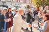Prezident republiky navštívil Tábor. Lidem naděloval ponožky i teze o pravdě