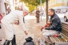 Prezident republiky navštívil Tábor. Lidem naděloval ponožky i teze o pravdě