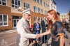 Prezident republiky navštívil Tábor. Lidem naděloval ponožky i teze o pravdě