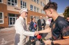 Prezident republiky navštívil Tábor. Lidem naděloval ponožky i teze o pravdě