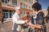 Prezident republiky navštívil Tábor. Lidem naděloval ponožky i teze o pravdě