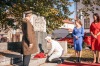 Prezident republiky navštívil Tábor. Lidem naděloval ponožky i teze o pravdě