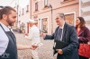 Prezident republiky navštívil Tábor. Lidem naděloval ponožky i teze o pravdě
