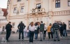 Prezident republiky navštívil Tábor. Lidem naděloval ponožky i teze o pravdě