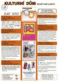 Program Kulturního domu Veselí nad Lužnicí - září 2023